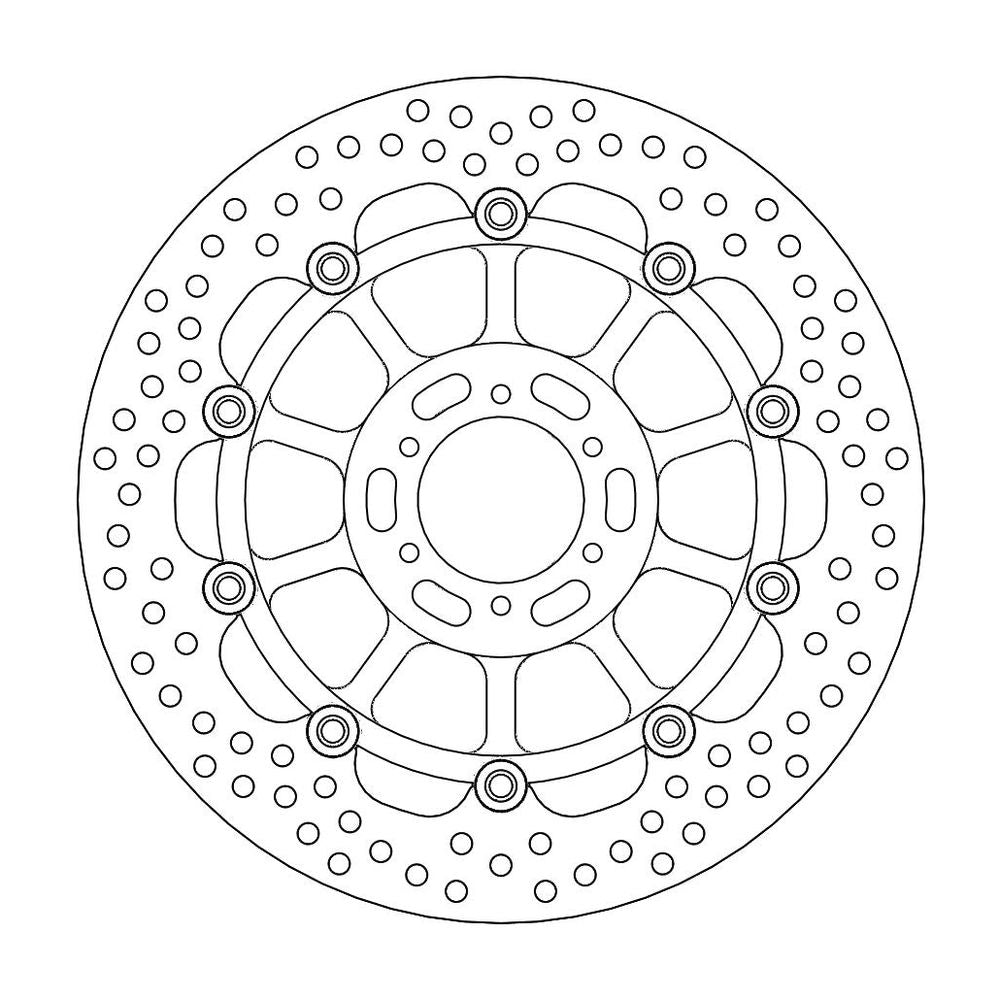 Brake Disc Road Halo - Floating - Front - Honda: Cbr 400f-600f-900rr, Vfr 400-750 - Grafite Offroad