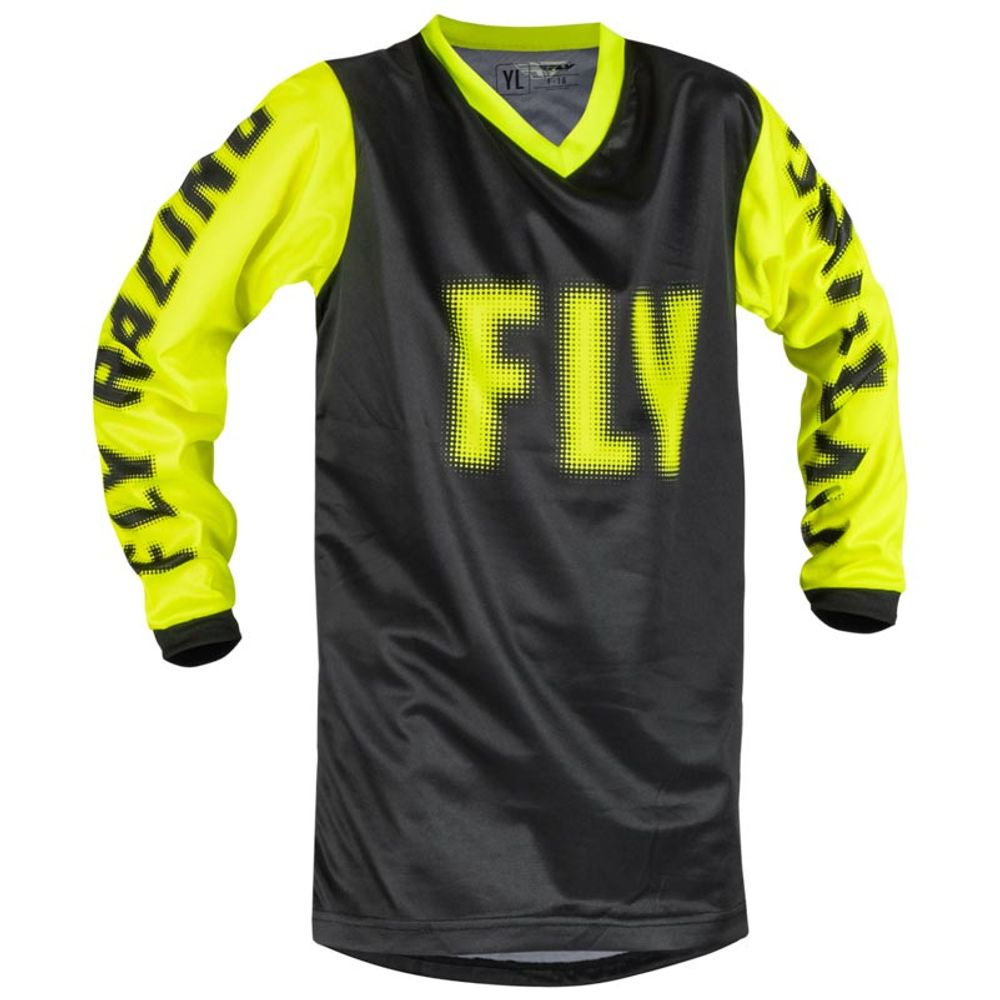 Jersey F-16 Black/Fluo Ys - Grafite Offroad