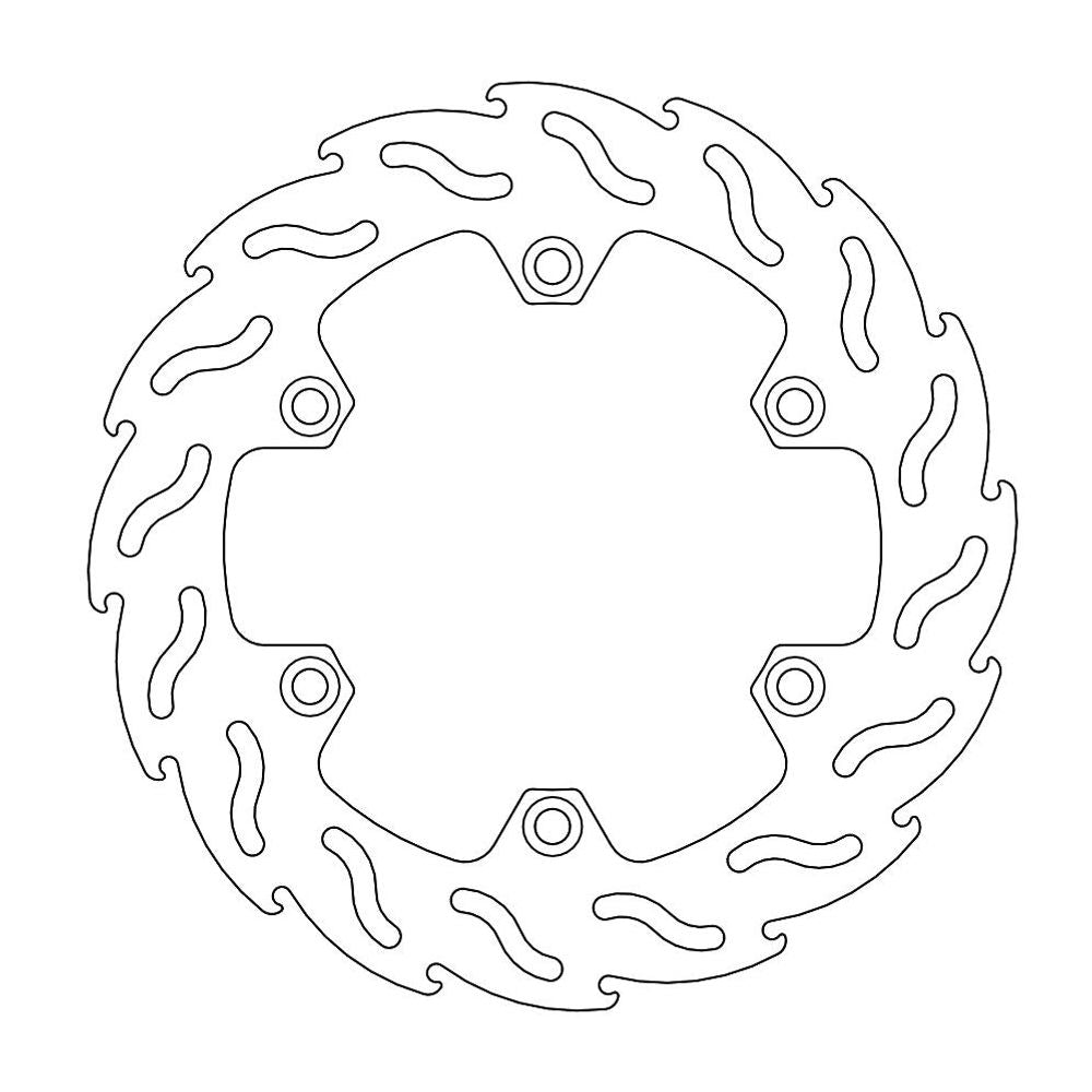 Brake Disc Off-road Flame - Front Right - Honda: Fx650, Slr650 Vigor, Xlv600 Transalp - Grafite Offroad