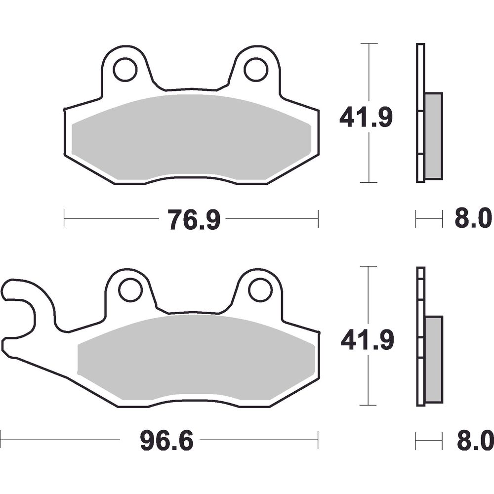Street Brake Pads | Organic Standard | Front - Ecer90