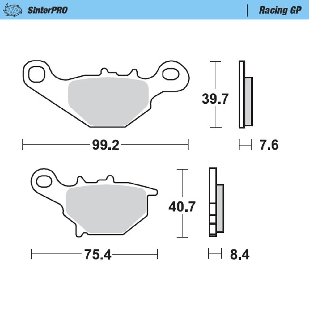 Sinter Brake Pads - Front - Sinter Pro Racing Gp - Rm 80, 85 96-04 - Grafite Offroad