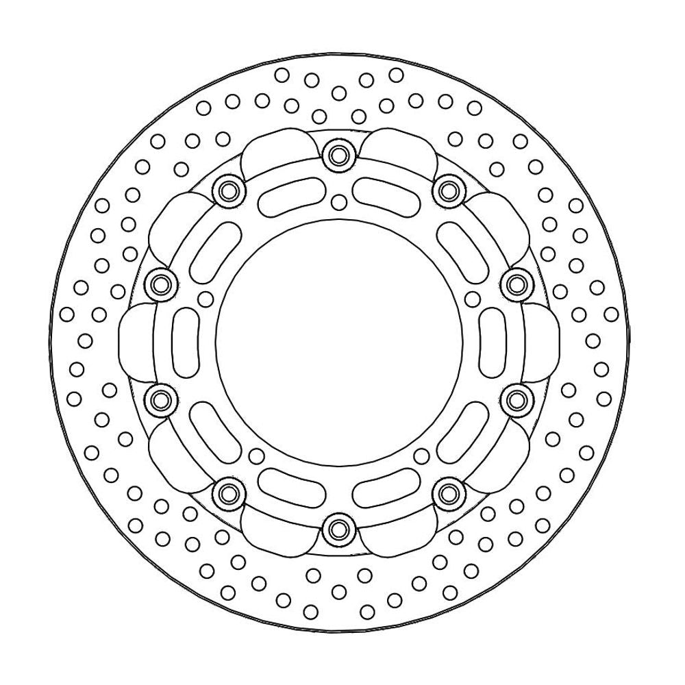 Brake Disc Road Halo Racing - Floating - Front - Yamaha: Yzf R6, Fz8 Abs - Grafite Offroad