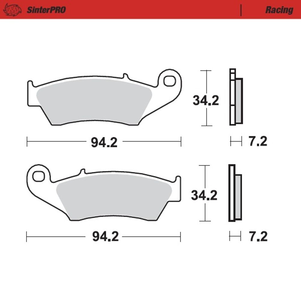 Sinter Brake Pads - Front- Sinter Pro (ece90) - Nissin Honda Compatible - Grafite Offroad