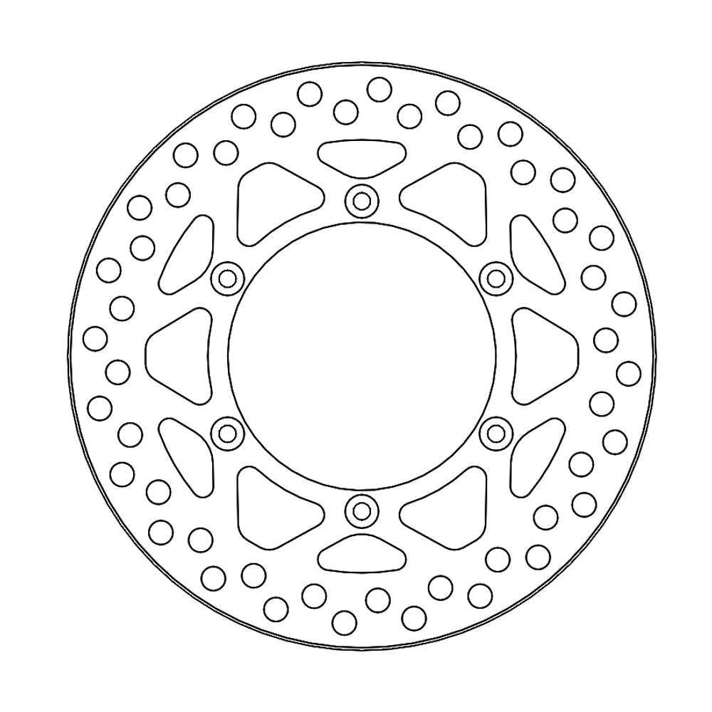 Brake Disc Off-road Vintage - Rear - Kawasaki: Kx125/250 (1989-2001), Kx500 (1989-2004) - Grafite Offroad