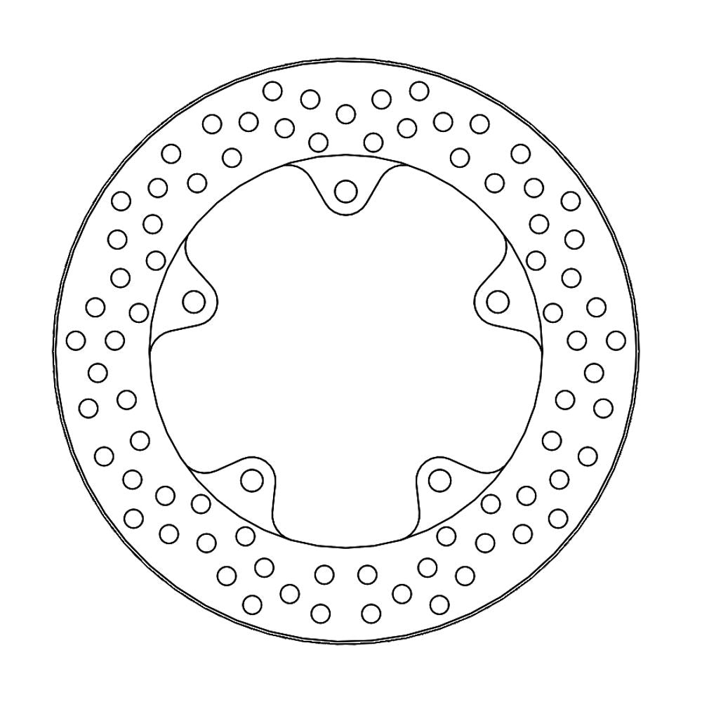 Brake Disc Road Halo - Rear - Aprillia: Rsv4/r/factory/abs - Grafite Offroad