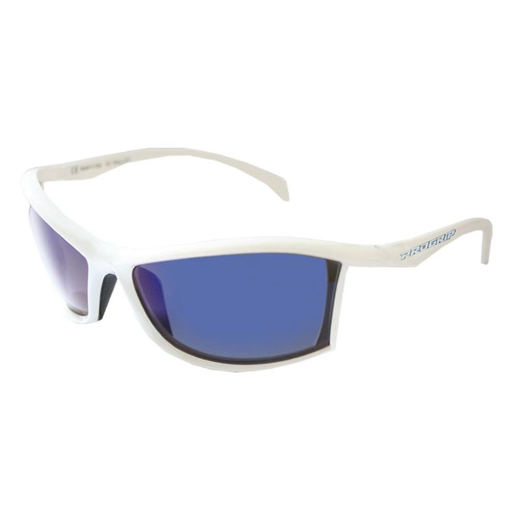 Gafas de sol Progrip 3606 blancas - Lentes de espejo azules