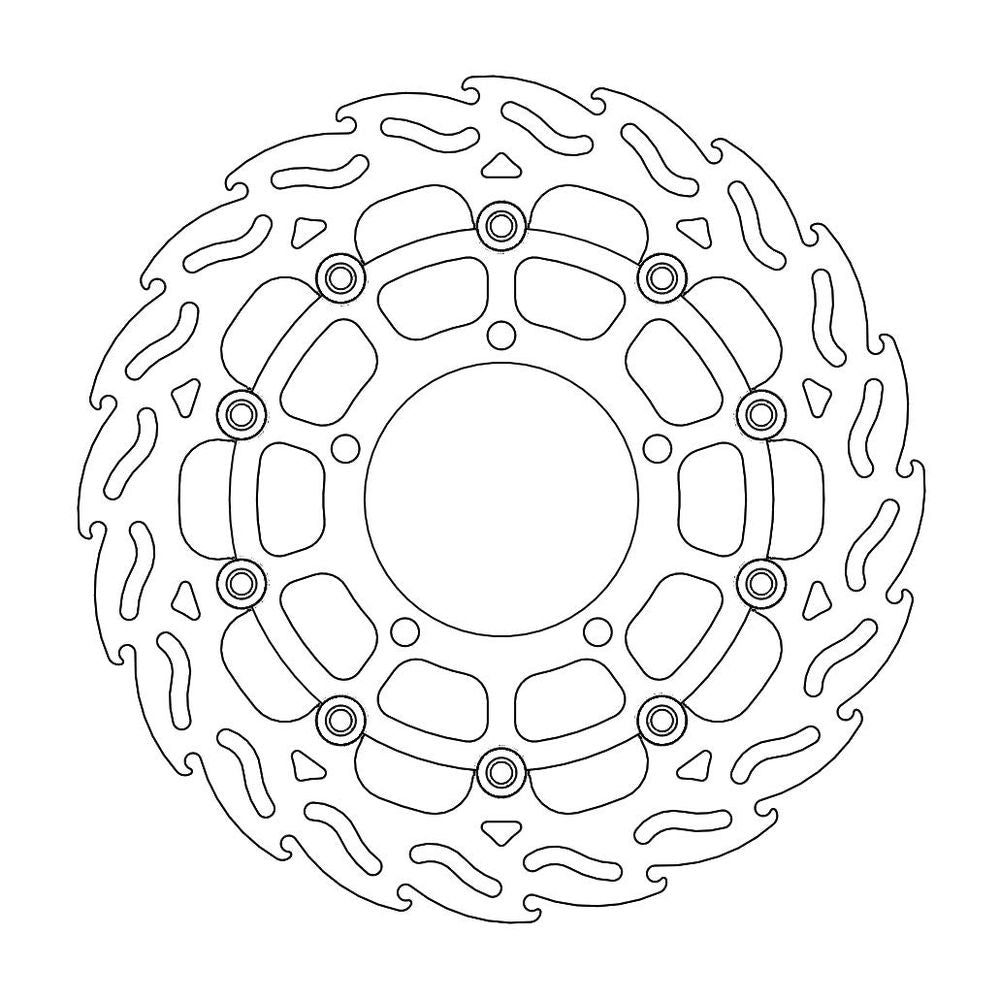 Brake Disc Road Flame - Floating - Front Right - Suzuki: Gsx R600/r750/r1000 K5 - Grafite Offroad