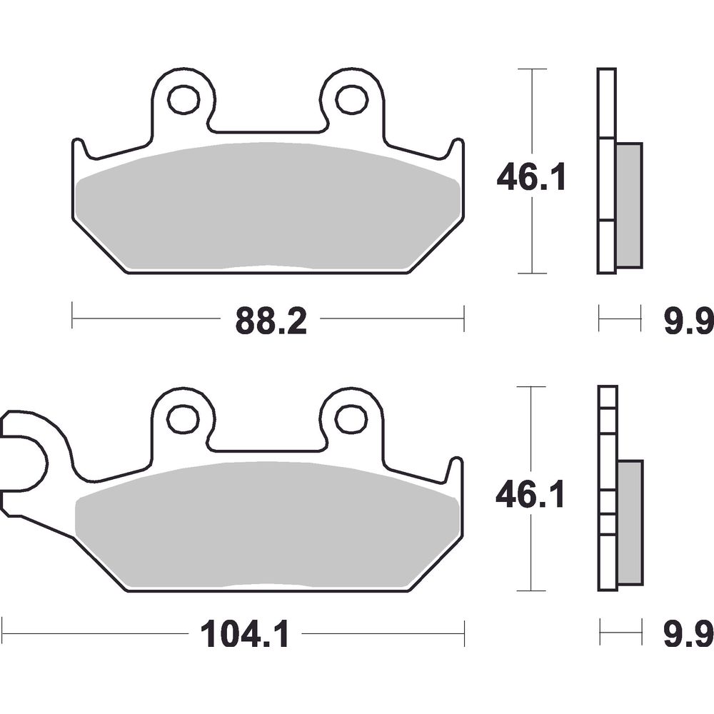 Street Brake Pads | Organic Standard | Front - Ecer90