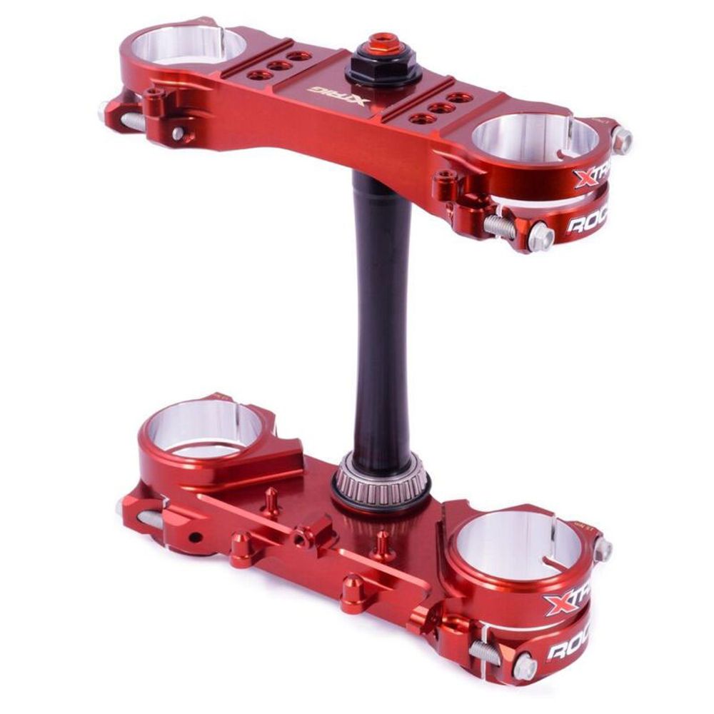 Triple Clamp Xtrig Rocs M12 Upper-lower Axle Bushing Honda Crf 450 Crf 250 Offset 22-24 - Grafite Offroad