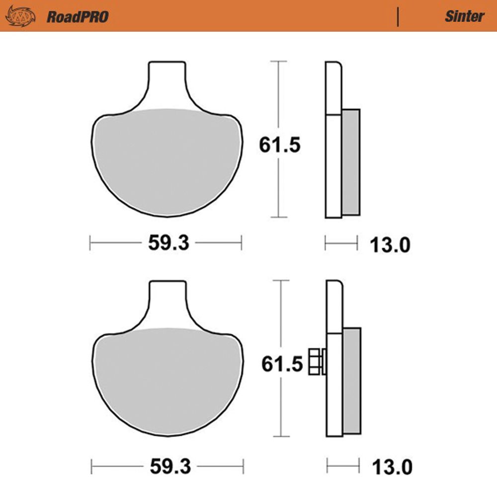 Brake Pads Roadpro Sinter - Front - Grafite Offroad