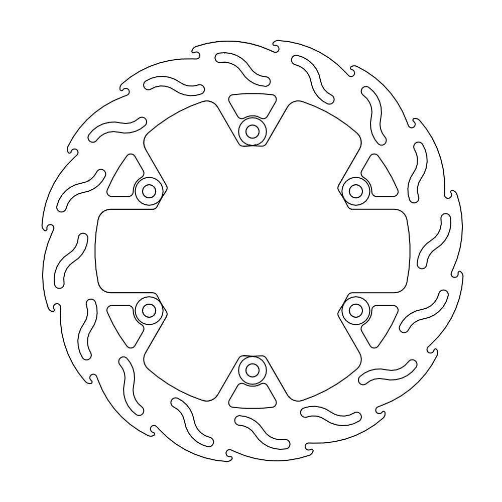 Brake Disc Road Flame - Rear - Yamaha: Fz, Fzr, Xjr, T-max - Grafite Offroad