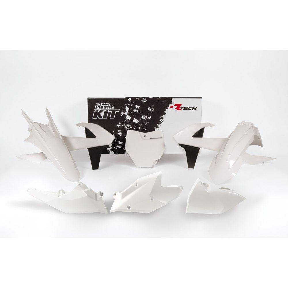 Plastics Kit 6 Pcs with Airbox Covers White Replica Ktm - Grafite Offroad