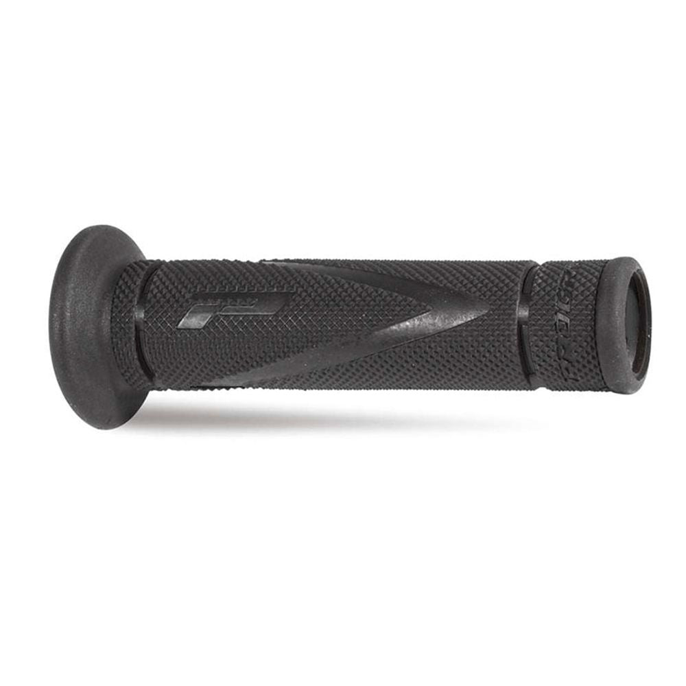 Puños Progrip 838 Mm 22/25 - Doble Densidad - Negro/titanio - Extremo Cerrado