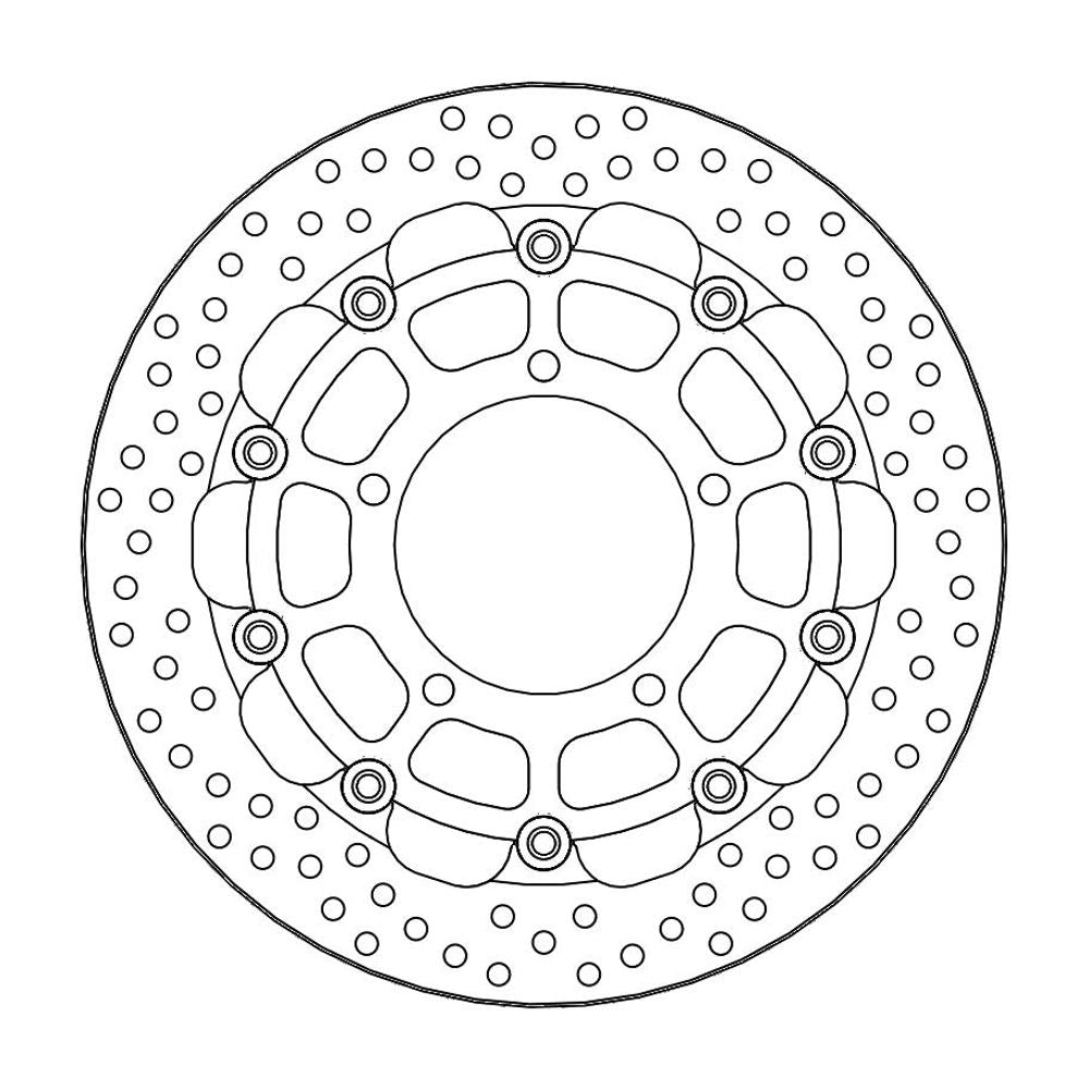 Brake Disc Road Halo Racing - Floating - Front - Suzuki: Gsx R600/r750/r1000 - Grafite Offroad