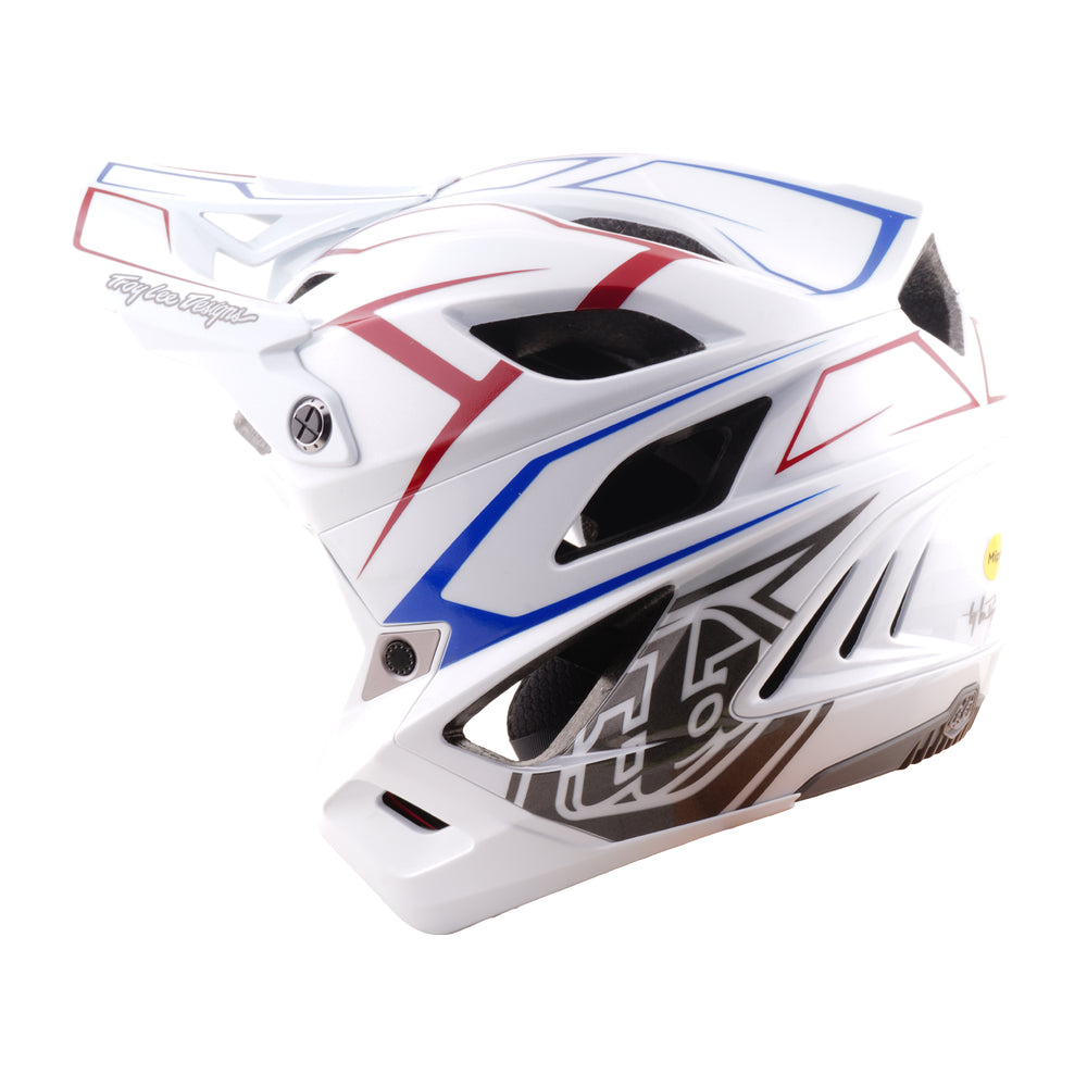 Casco Stage Stunt Pinstripe Bianco MD/LG Troy Lee Designs