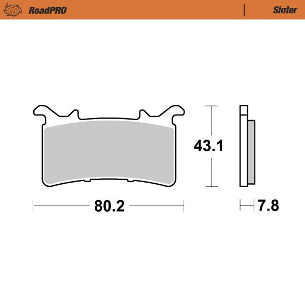 Brake Pads Roadpro Sinter - Front - Grafite Offroad