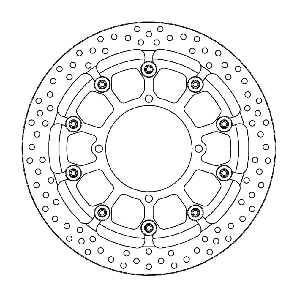 Brake Disc Supermoto Halo Racing - Front - Kawasaki (t-floater Halo Ø320x5.5x34mm) - Grafite Offroad