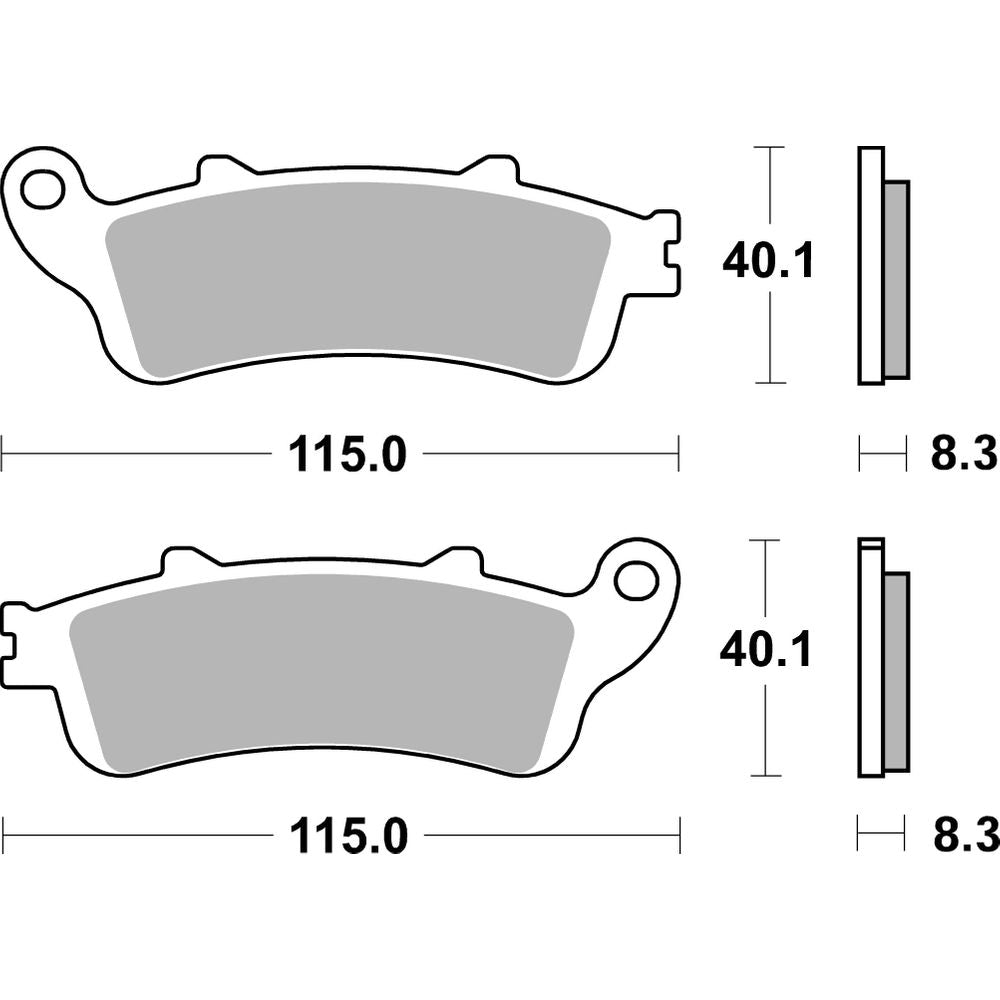 Street Brake Pads | Organic Standard | Front - Ecer90