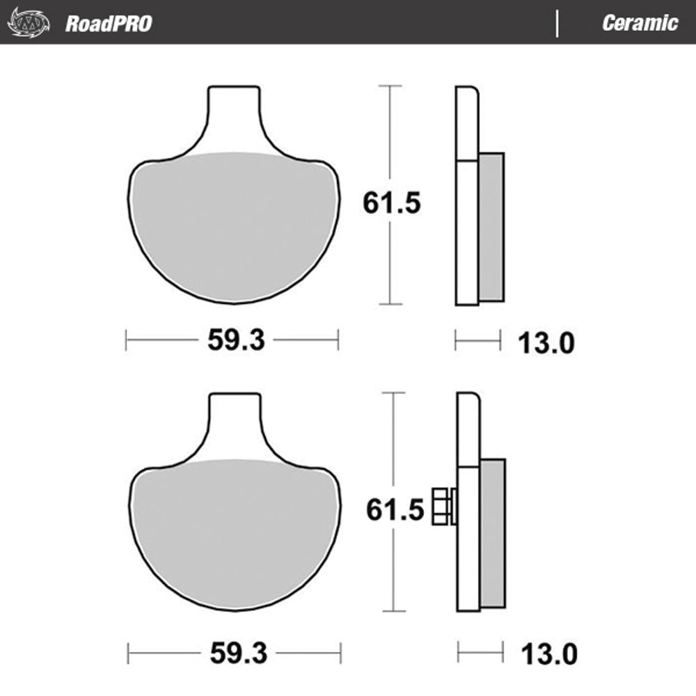 Brake Pads Roadpro Ceramic - Front - Grafite Offroad