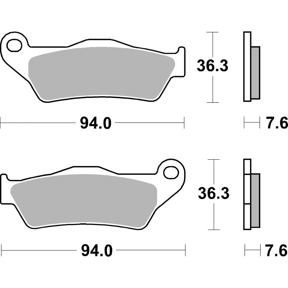 Street Brake Pads | Organic Standard | Front - Ecer90