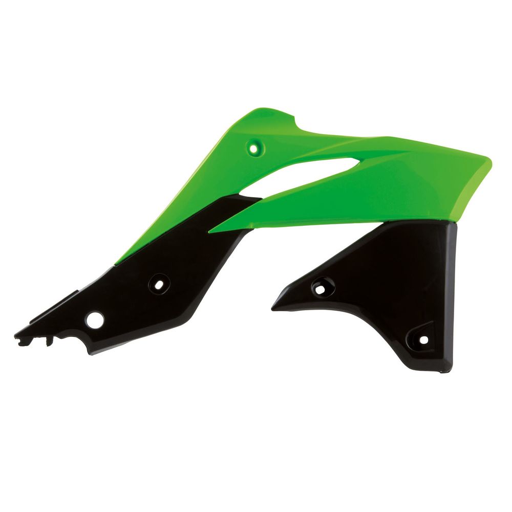 Radiator Scoops Green-black Replica Kawasaki - Grafite Offroad