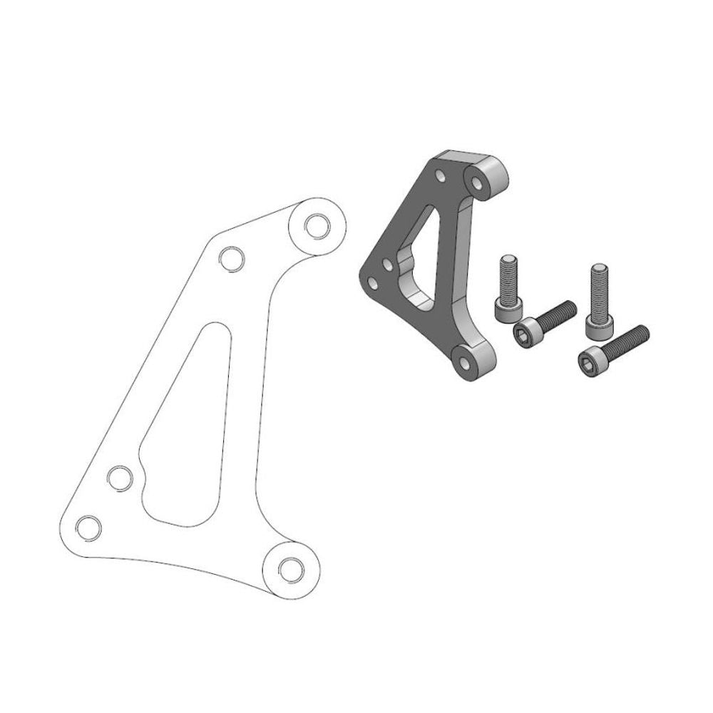 Supermoto Racing Brake Caliper Adapter 320mm Rotor - Front - Sherco - Grafite Offroad