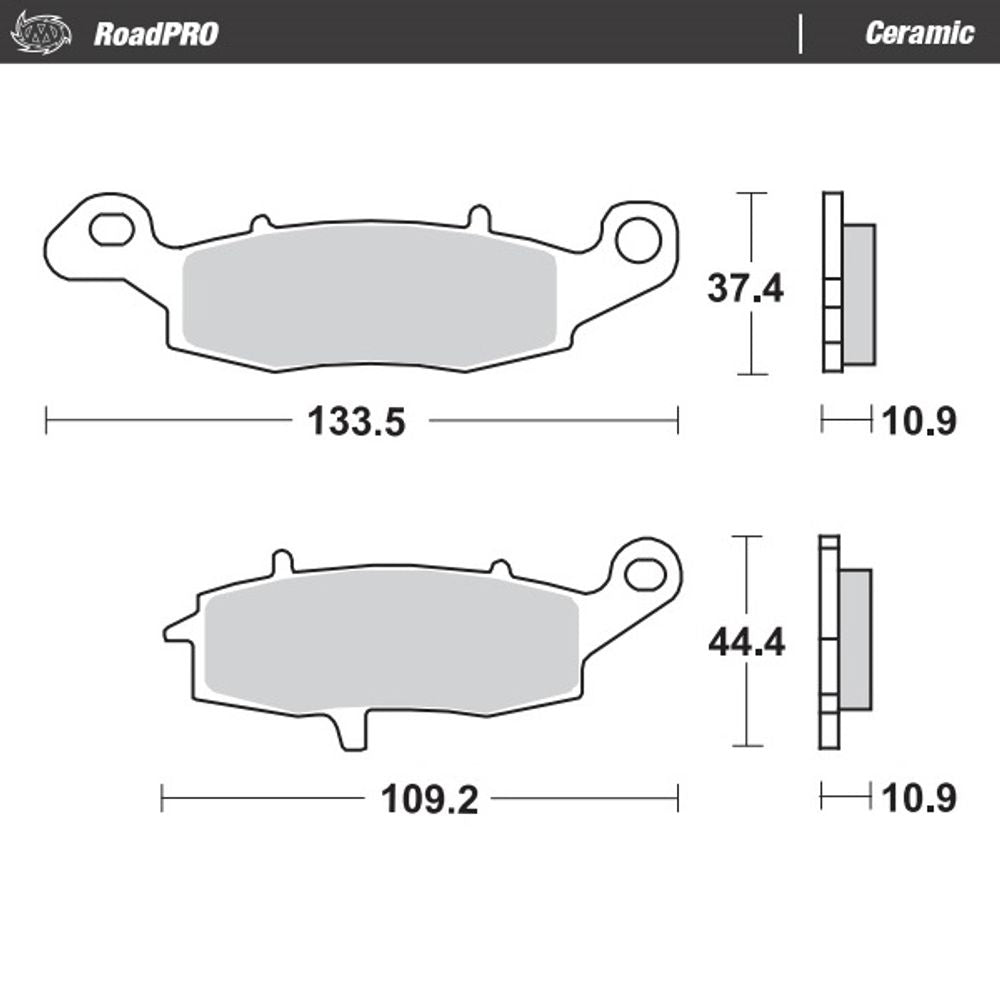Brake Pads Roadpro Ceramic - Rear - Grafite Offroad