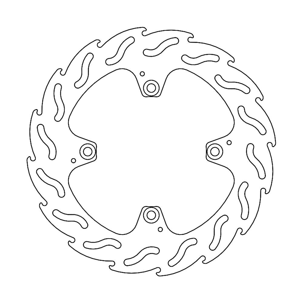 Brake Disc Road Flame - Rear - Ducati (abs): S2r 800-1000, S4r 996-998 - Grafite Offroad