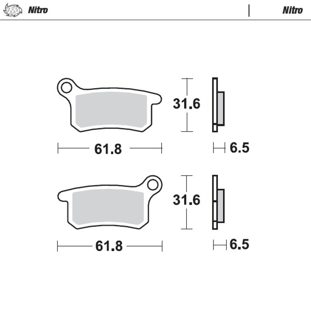 Sinter Brake Pads - Front & Rear - Nitro - Ktm Minicross (look at Notes) - Grafite Offroad