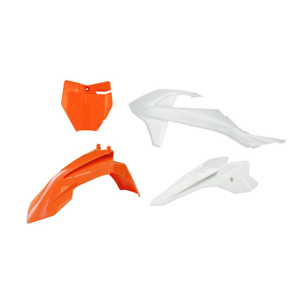 Kit Plastiche 4 Pezzi Ktm Replica Bianco-Arancio (Vedi Note Descrizione Colore)