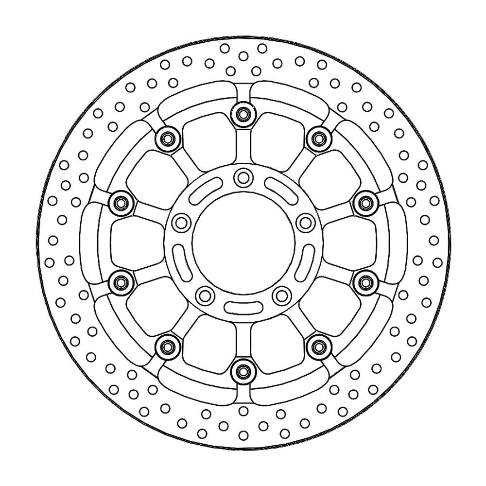Brake Disc Road Prof. Halo - Floating - Front - Mv Agusta: F4 (t-floater 320x7.1x30mm) - Grafite Offroad