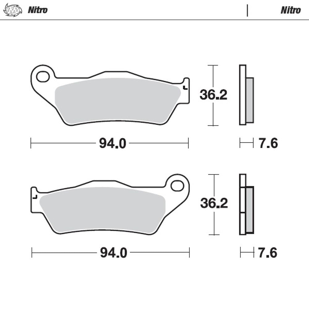 Sinter Brake Pads - Front- Nitro - Ktm, Husqvarna, Husaberg - Grafite Offroad