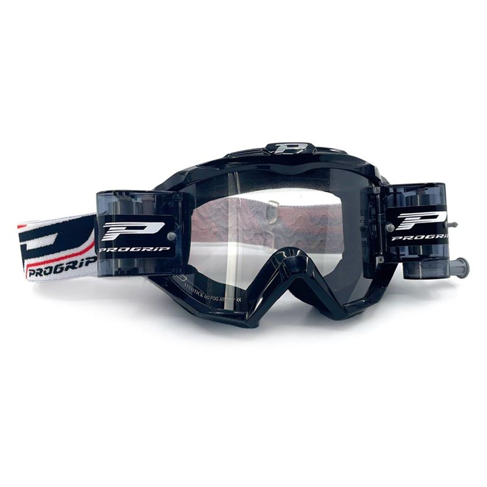 Progrip Goggle 3201ro - Roll Off Clear Lens - Black - Grafite Offroad