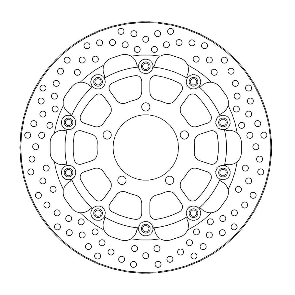 Brake Disc Road Halo Racing - Floating - Front - Kawasaki: Zx-10r Ninja/abs, Gtr1400/abs, Zzr1400/abs - Grafite Offroad