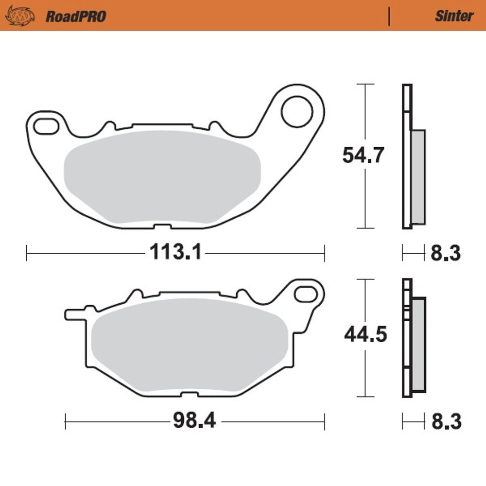 Brake Pads Roadpro Sinter - Front - Grafite Offroad