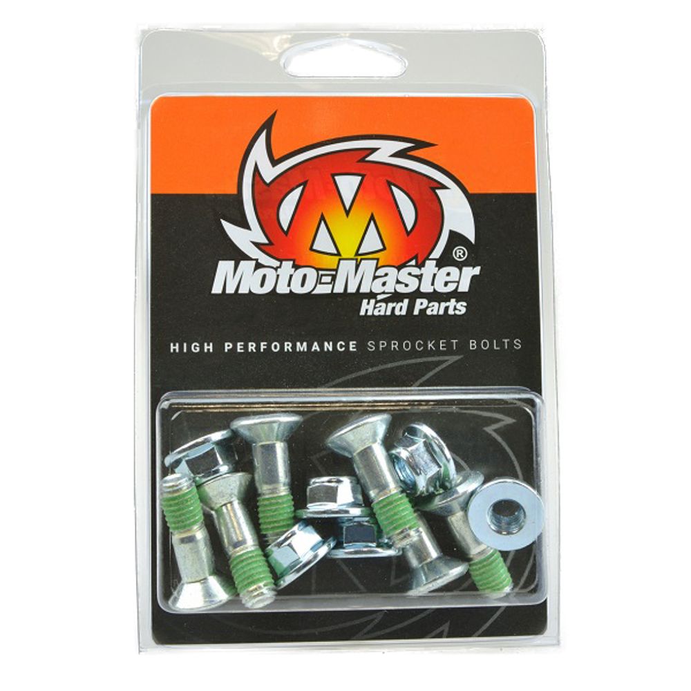Euro Sprocket Bolt Kit: 6x M8-26mm Torx Head Bolt, Thread Patch Pre-applied. 6xm8-flanged Fuji Lock Nut - Grafite Offroad