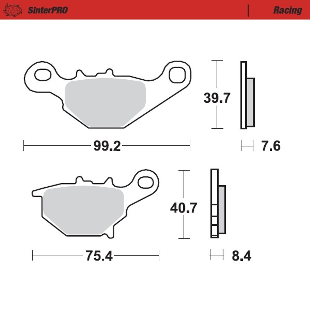 Sinter Brake Pads - Rear - Sinter Pro Racing (ece90) - Rm 85 05+ - Grafite Offroad