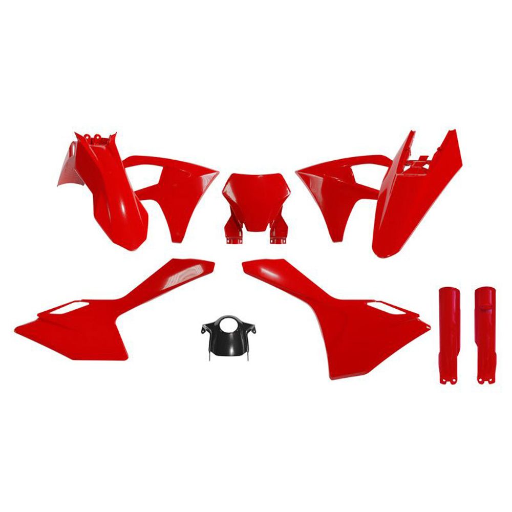 Full Plastic Kit 7 Pcs with Fork Protectors Gas Gas Mc/mc-f Oem Color Red Black 24-.. - Grafite Offroad
