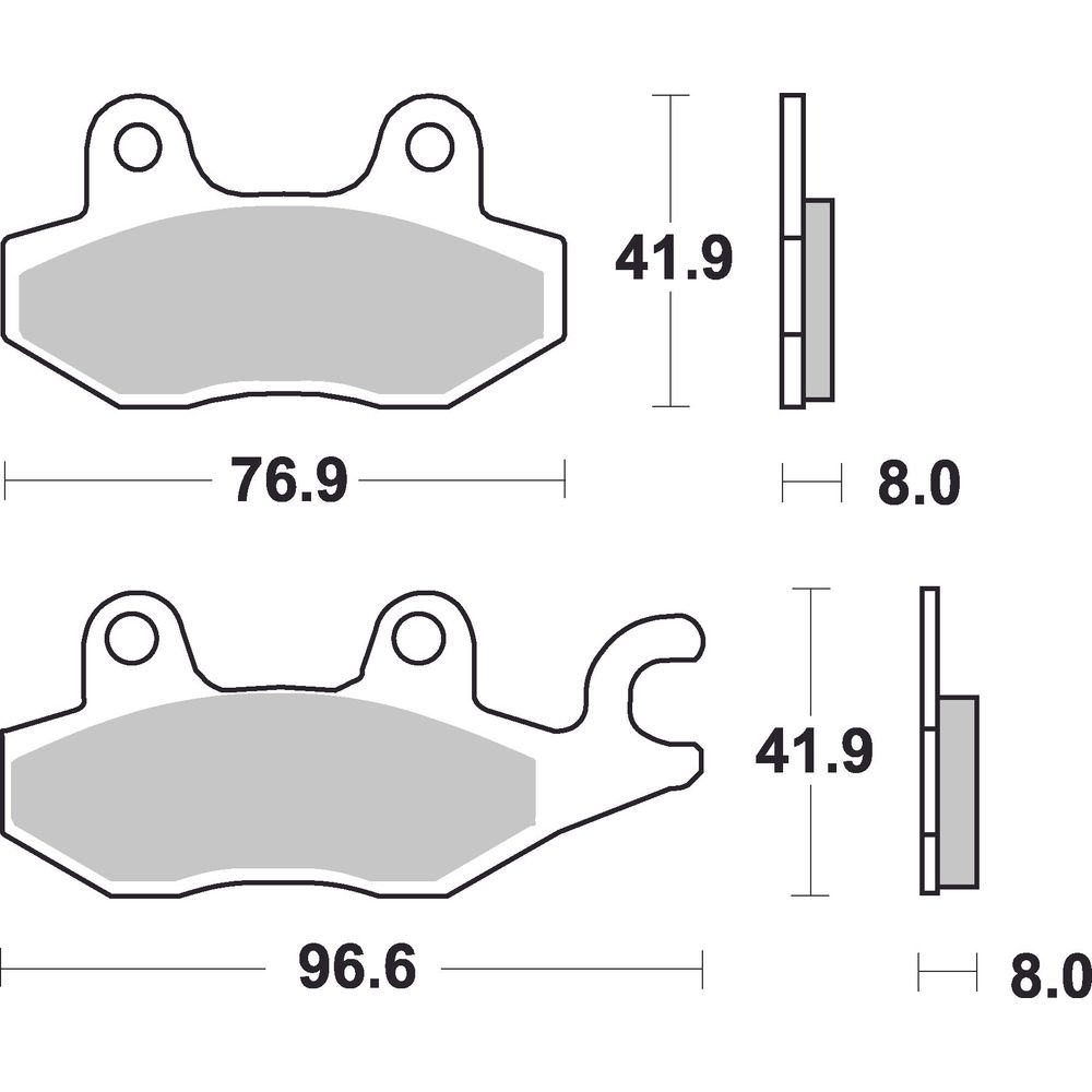 Street Brake Pads | Organic Standard | Front and Rear - Ecer90