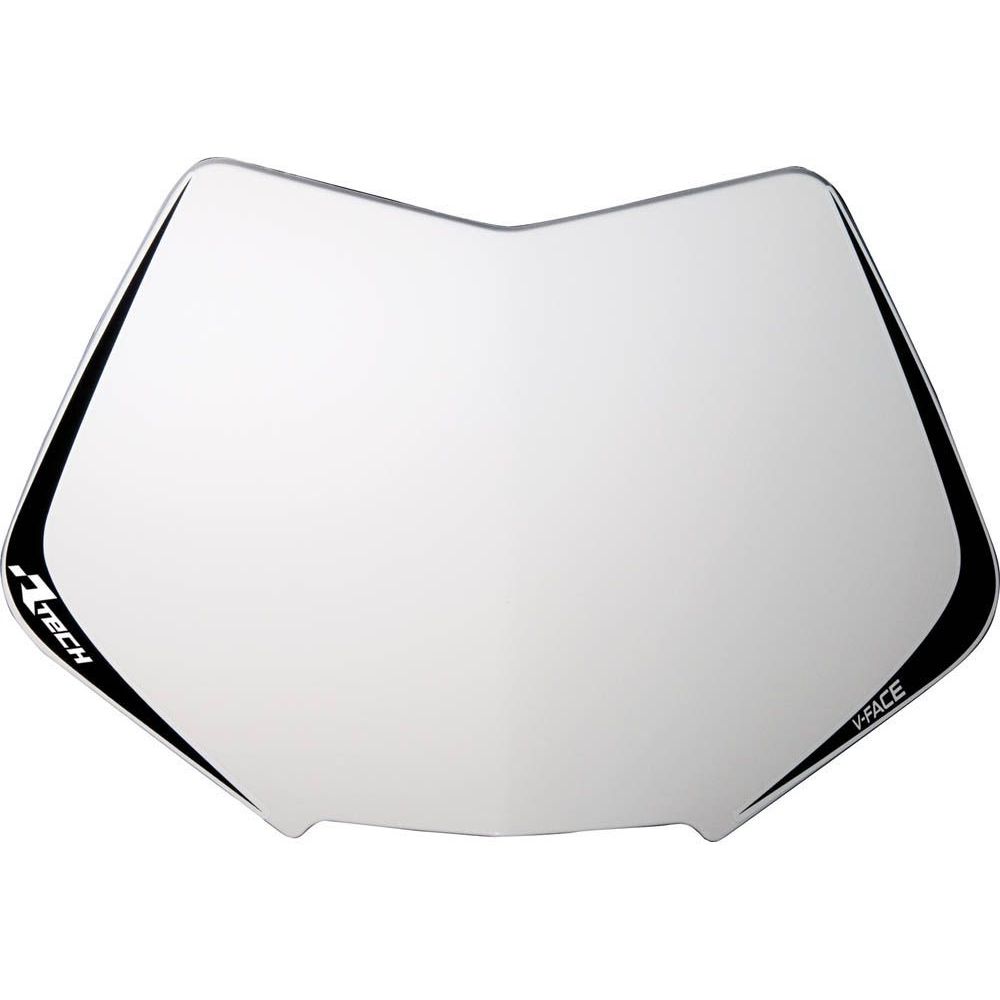 V-face Number Plate Plastic Replacement White Univ - Grafite Offroad