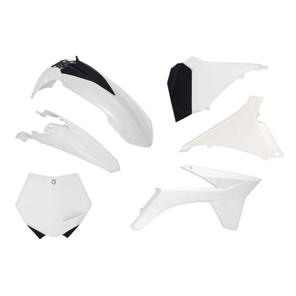Plastics Kit 6 Pcs with Airbox Covers White Replica Ktm - Grafite Offroad