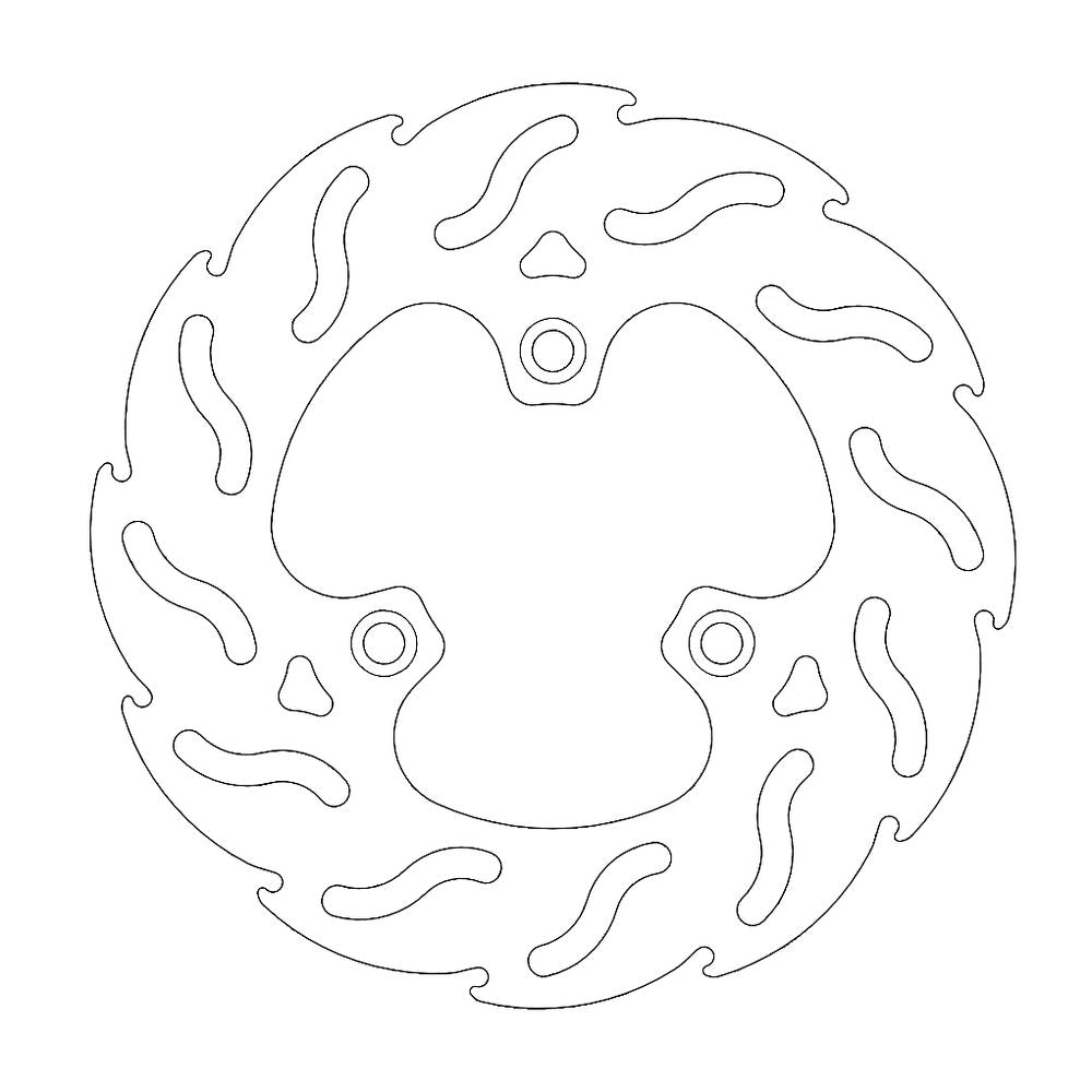 Brake Disc Scooter Flame - Front/rear - Benelli, Malaguti, Peugeot - Grafite Offroad