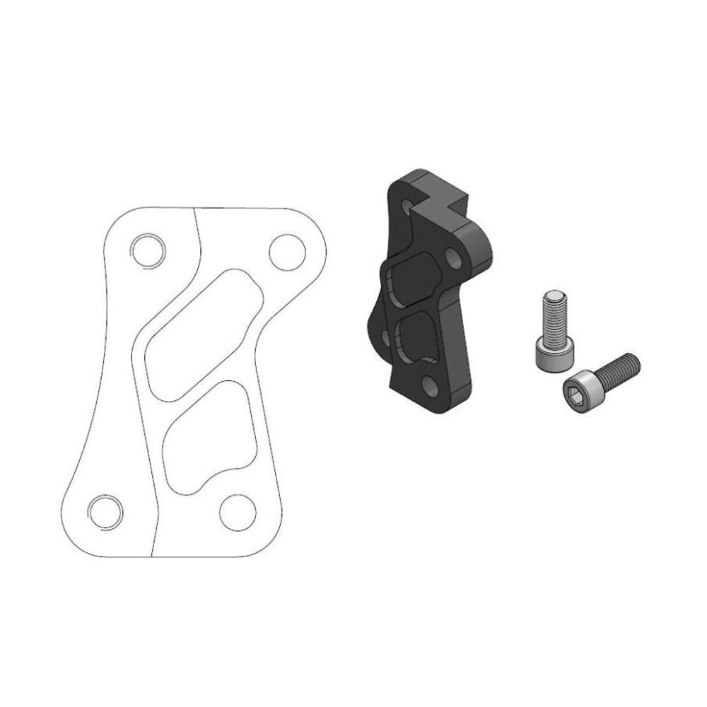 Supermoto Street Brake Caliper Adapter 320mm Rotor - Front - Ktm, Husqvarna - Grafite Offroad