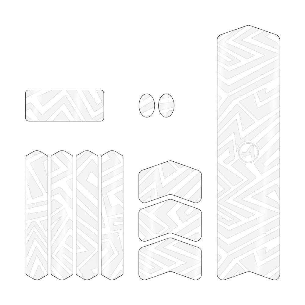 Frame Guard Kit M - Cross Lines Gloss White - Grafite Offroad