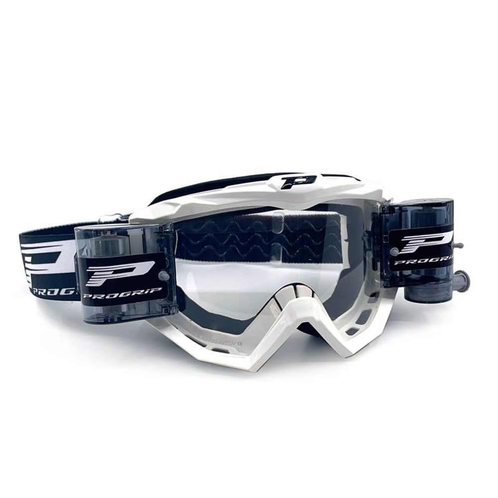 Progrip Goggle 3201ro - Roll Off Clear Lens - White - Grafite Offroad