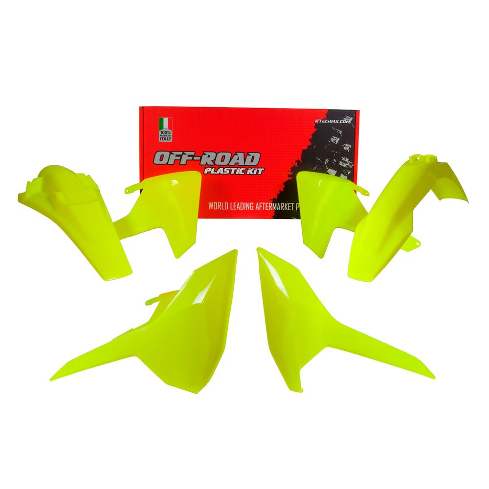 Plastics Kit 4 Pcs Neon Yellow Replica Husqvarna - Grafite Offroad