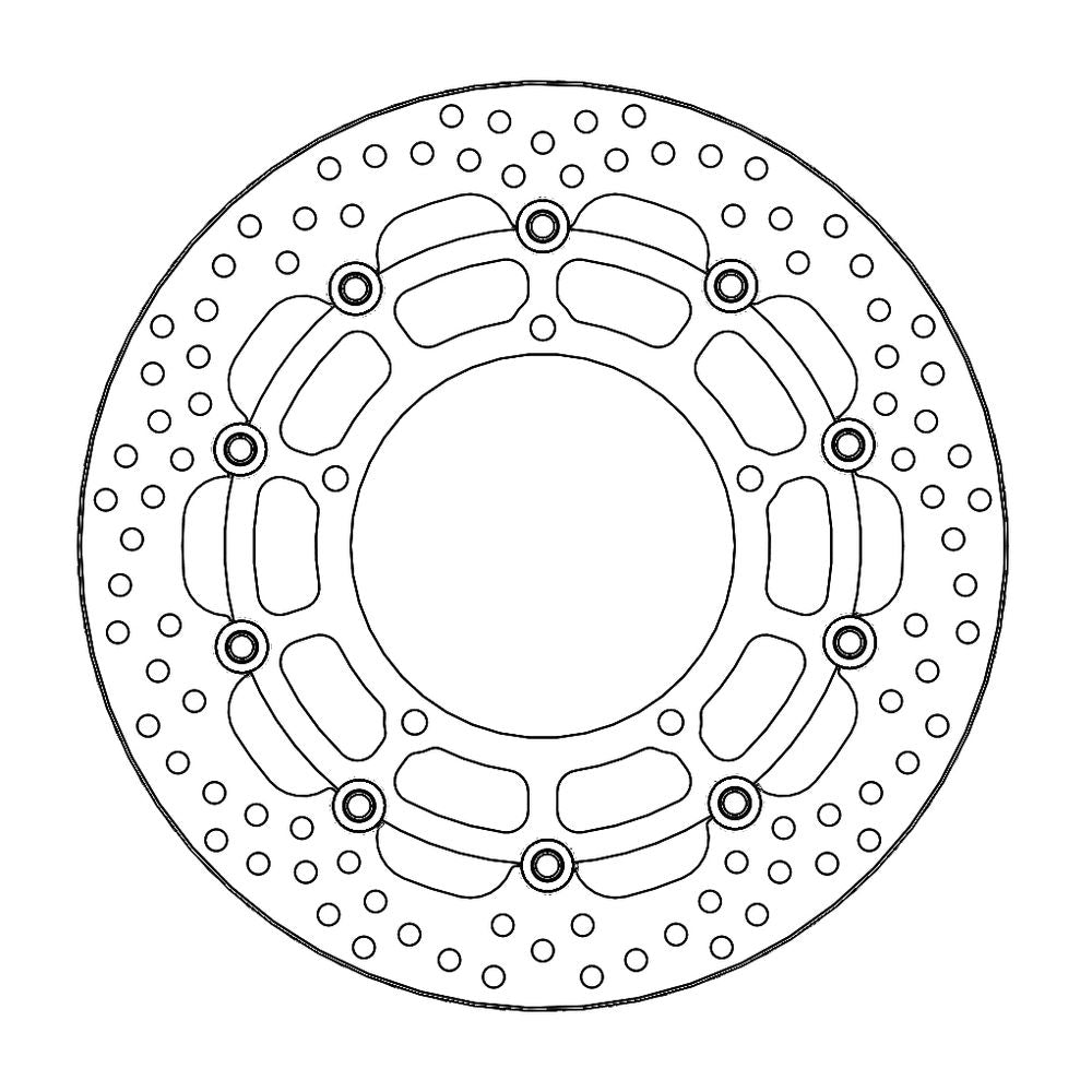 Brake Disc Road Halo - Floating - Front - Yamaha: Yzf R1, Fz1/abs, Fz1 Fazer/abs, V-max 1680 - Grafite Offroad