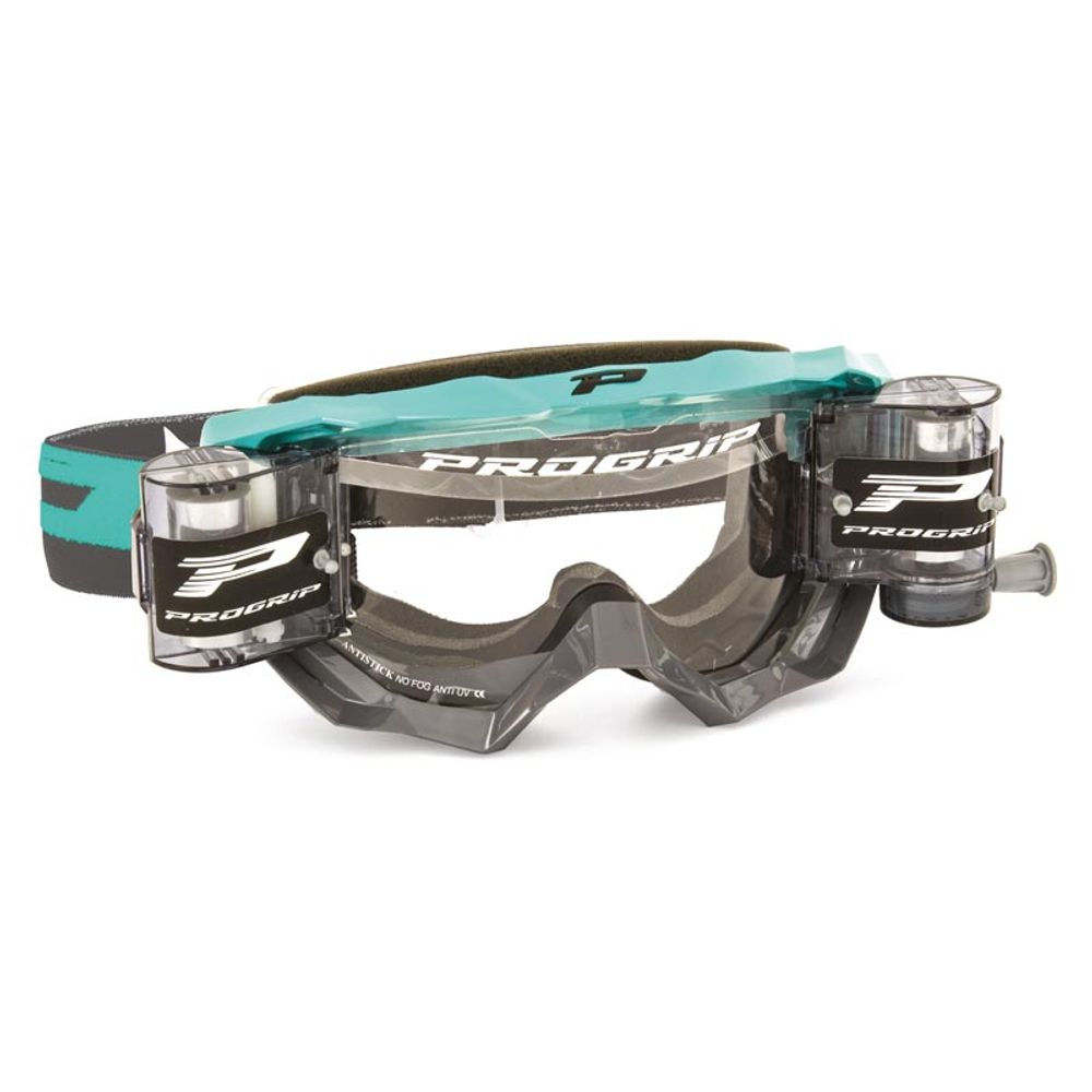 Progrip Goggle 3200ro - Roll Off Clear Lens - Green Billiard/grey - Grafite Offroad