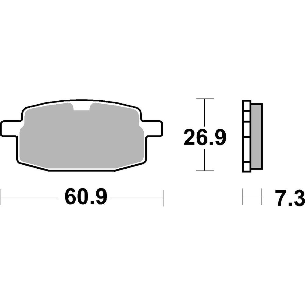 Street Brake Pads | Organic Standard | Front - Ecer90