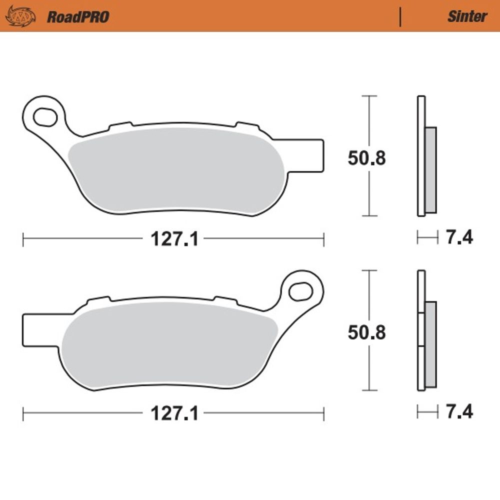 Brake Pads Roadpro Sinter - Rear - Grafite Offroad